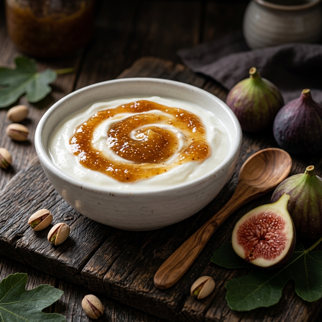Yogurt and dairy made with Egyptian fig puree