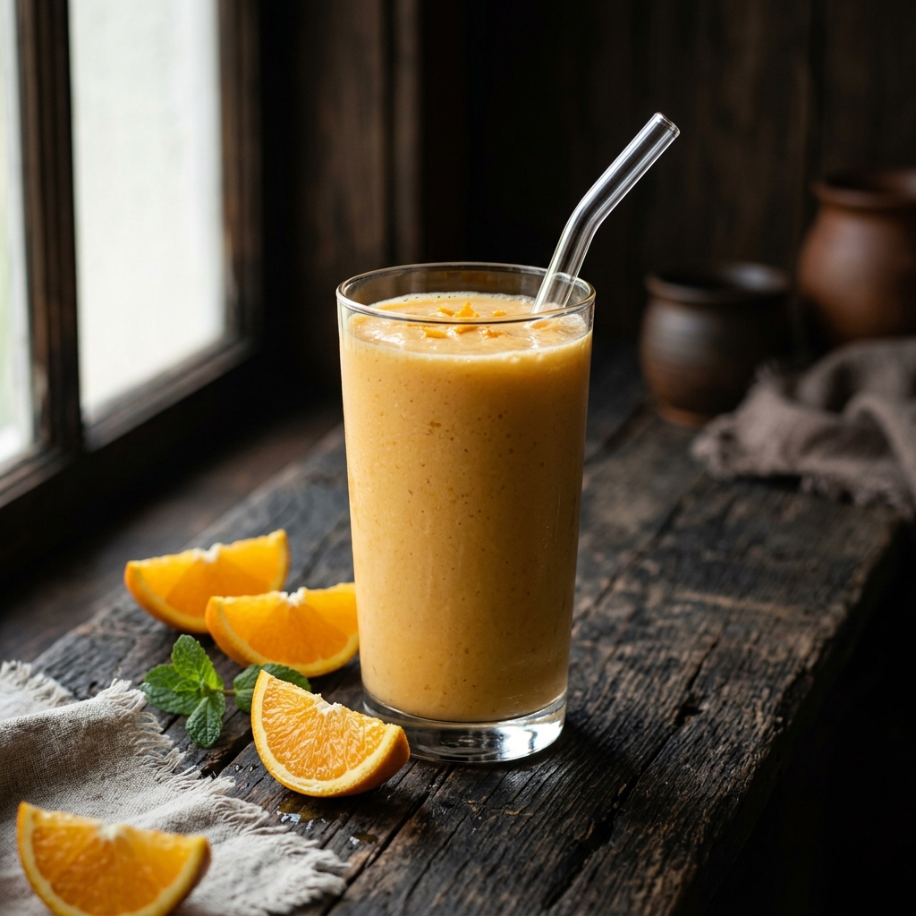 Smoothies made with Egyptian orange concentrate