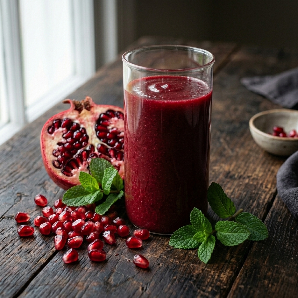 Smoothies made with Egyptian pomegranate concentrate