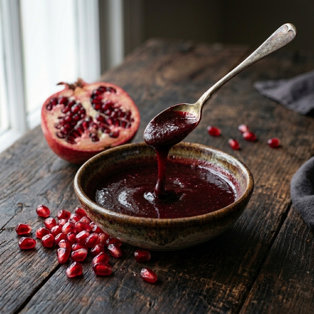 Syrups and sauces made with Egyptian pomegranate concentrate
