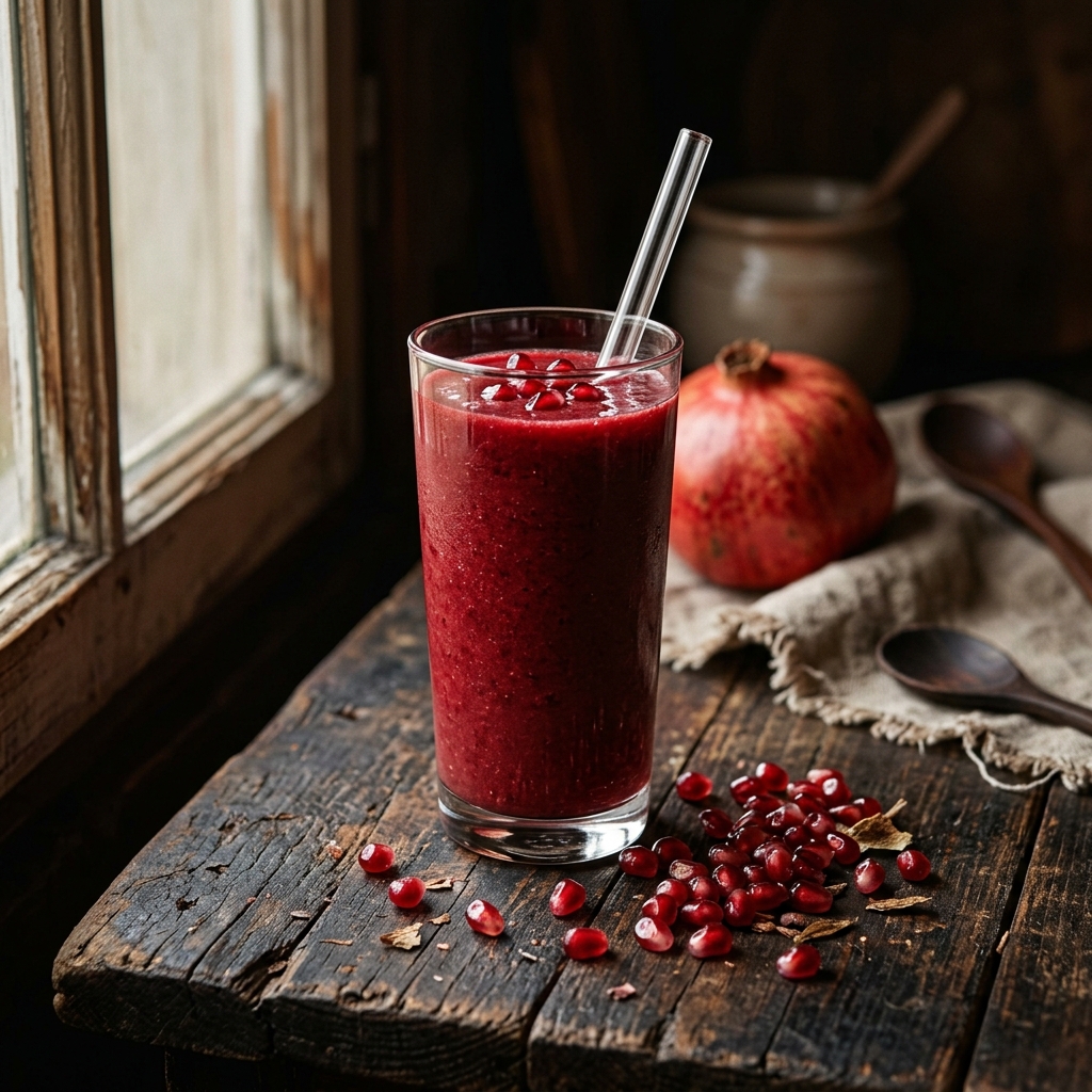 Smoothies made with Egyptian NFC pomegranate juice
