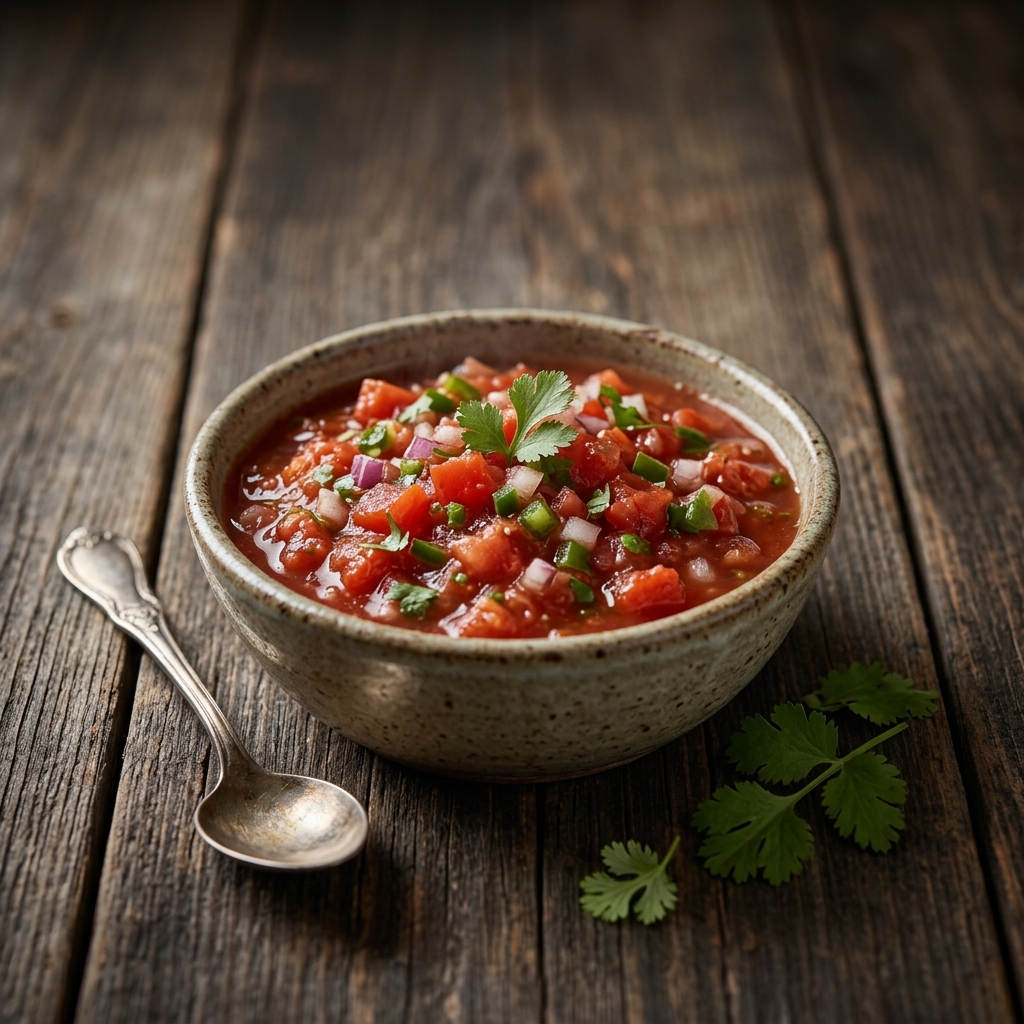 Tomato salsa and dips made with cold break tomato paste