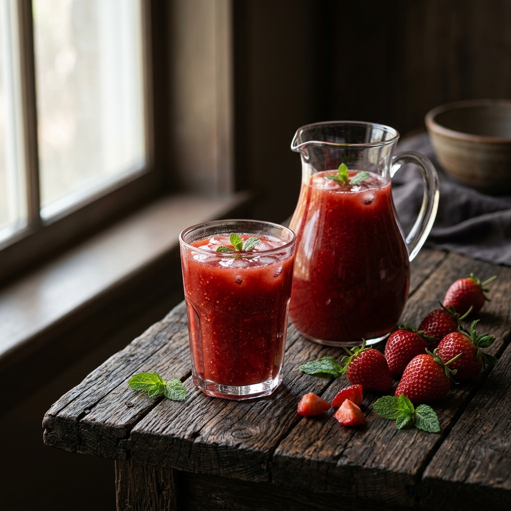 Strawberry juice made with Egyptian strawberry concentrate