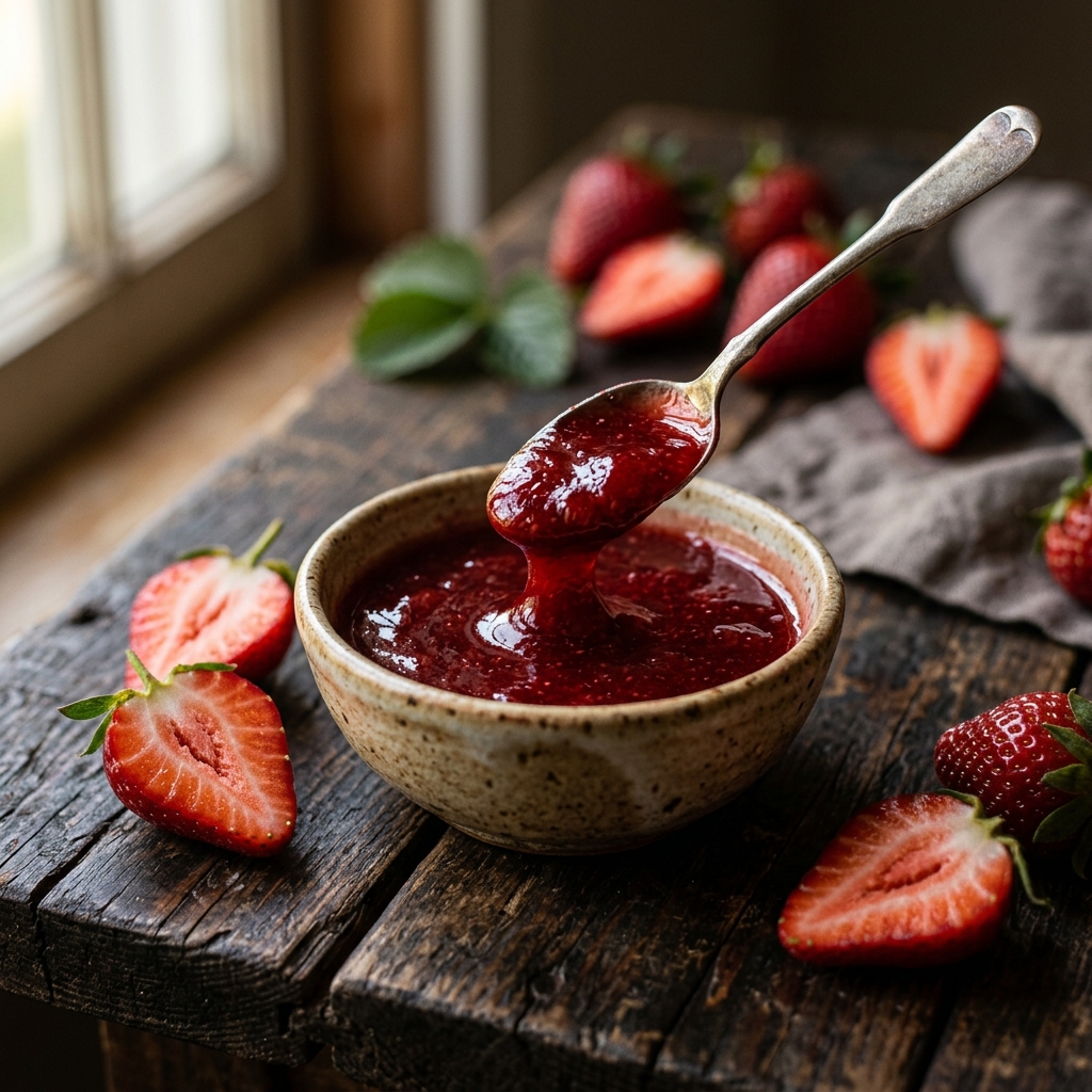 Syrups and sauces made with Egyptian strawberry concentrate
