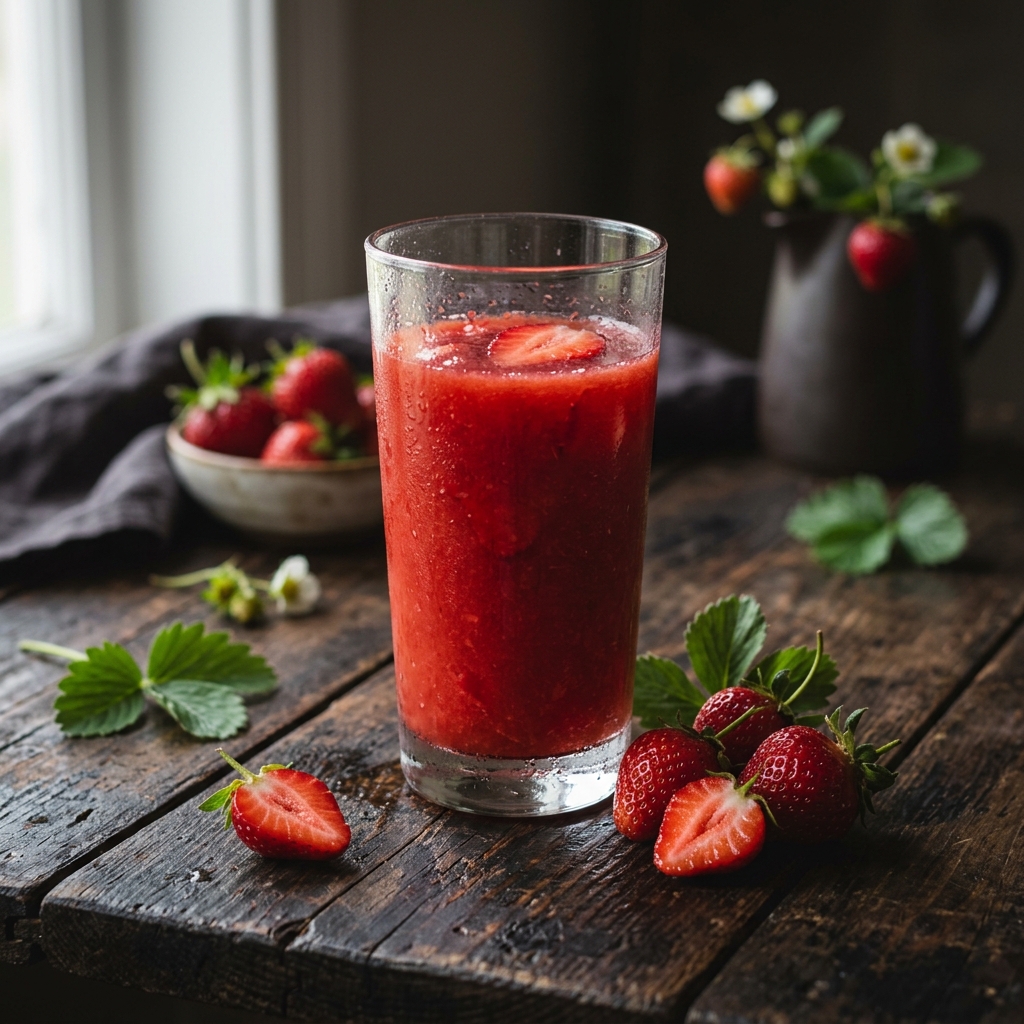 Strawberry juice made with Egyptian strawberry puree
