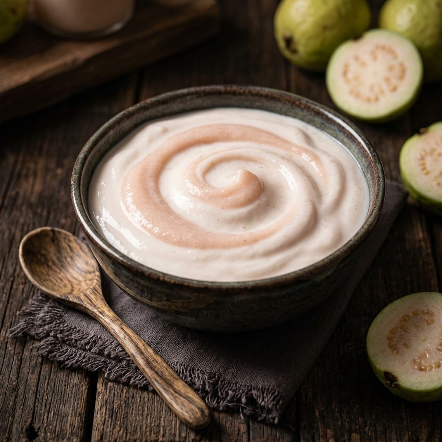 Yogurt and dairy made with Egyptian guava puree