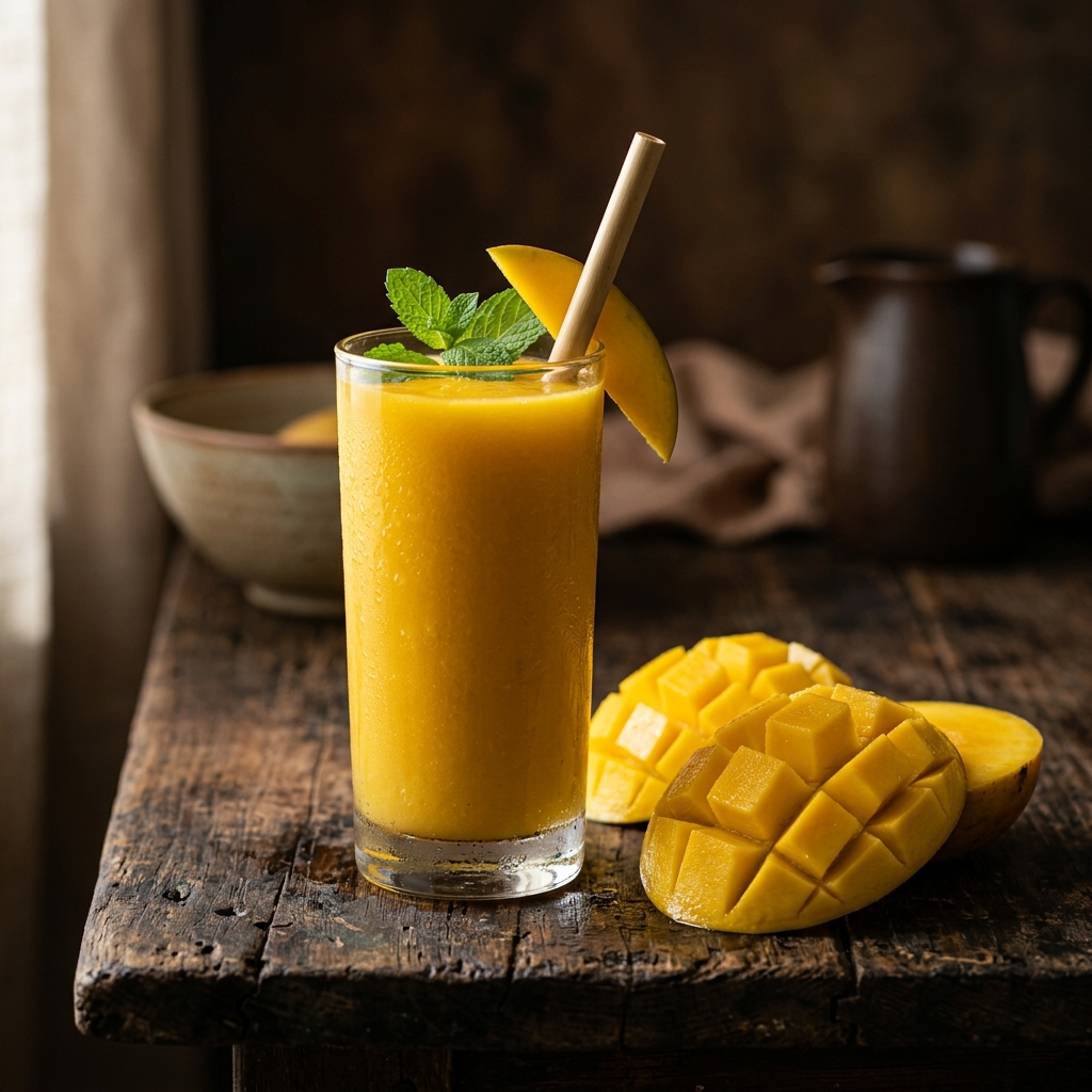 Mango juice made with Egyptian mango puree