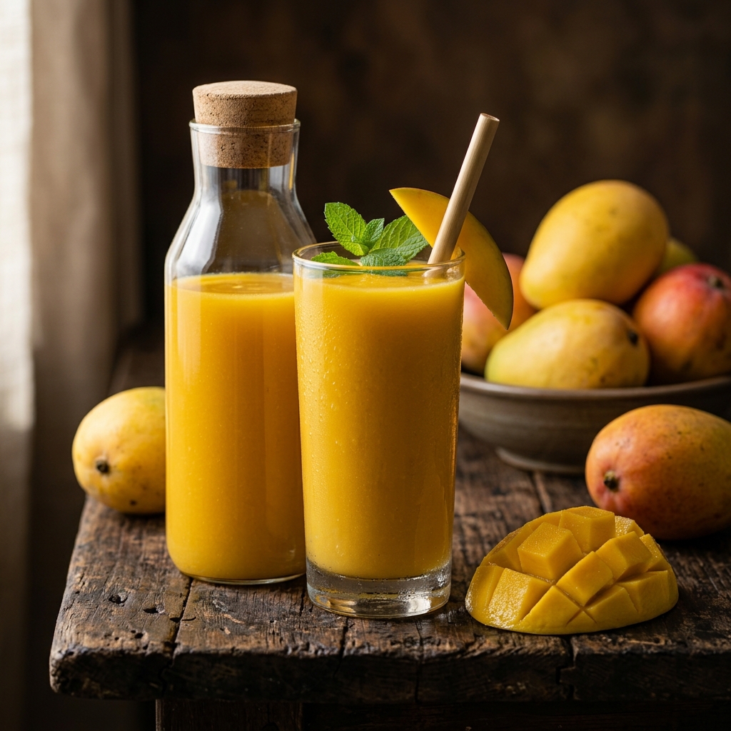 Mango nectar made with Egyptian mango puree