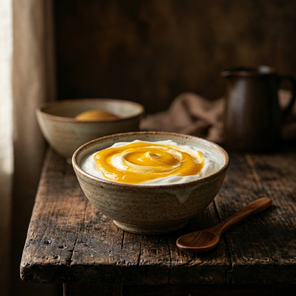 Yogurt and dairy made with Egyptian mango puree