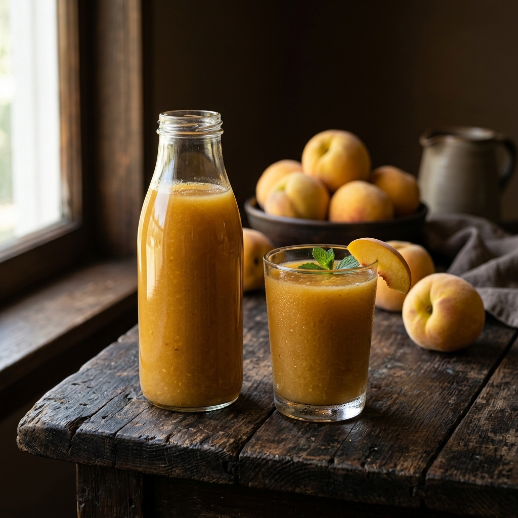 Peach nectar made with Egyptian peach puree