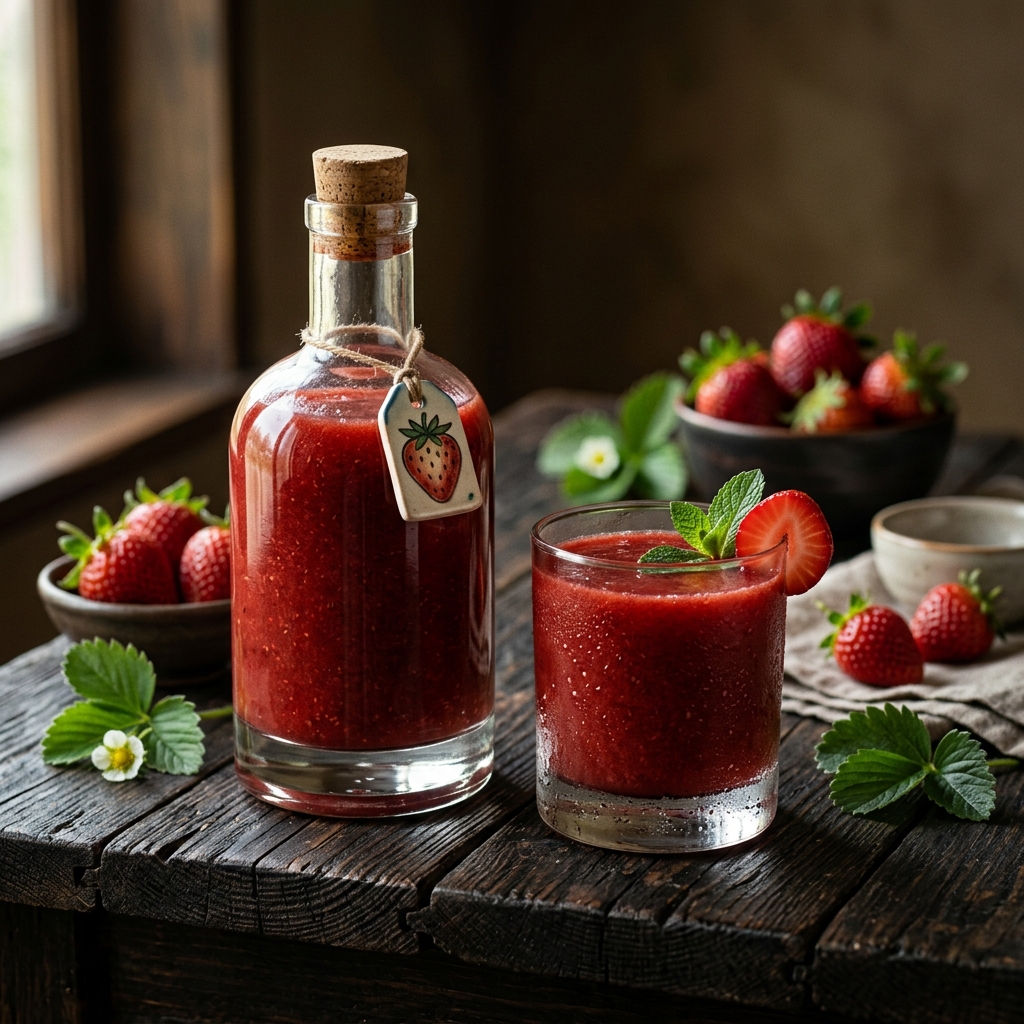 Strawberry nectar made with Egyptian strawberry puree